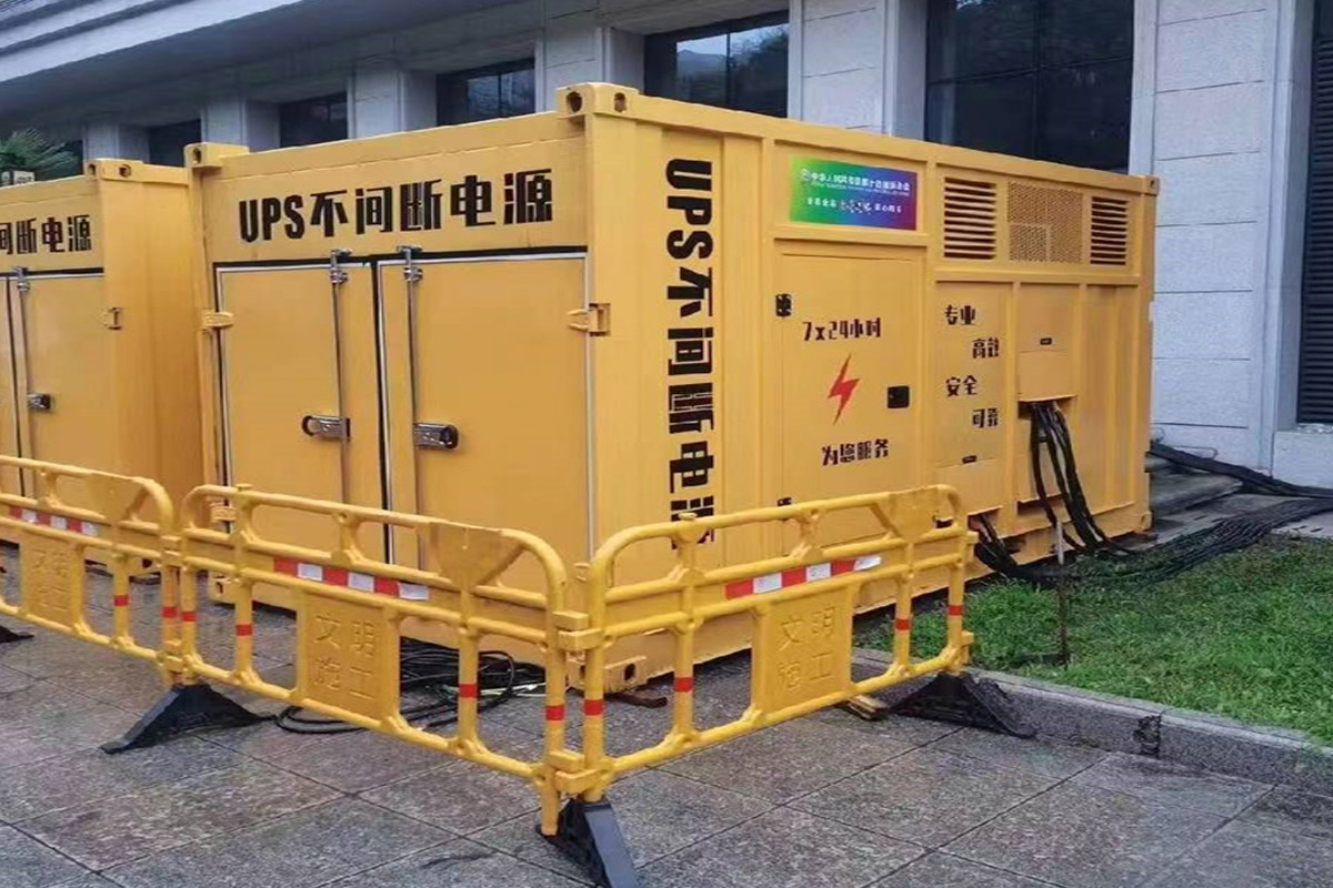 海曙发电机租赁施工现场