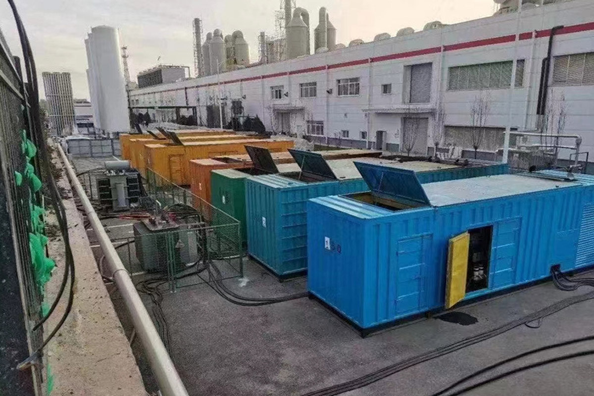海曙发电机租赁施工现场